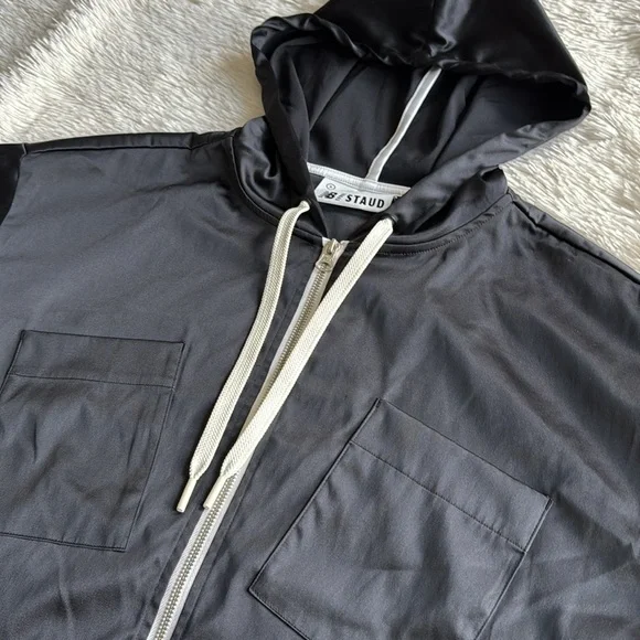 New Balance X Staud satin boxy jacket sz small black - Picture 9 of 9